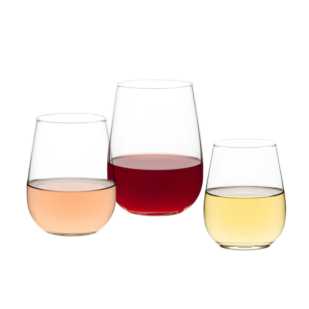 LAV Gaia Trinkgläser Set 12-tlg. - 3 Größen (360, 475 & 590 ml)