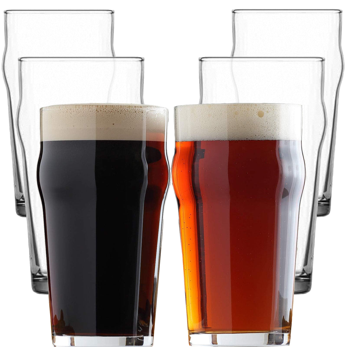 LAV Noniq Biergläser - 570 ml (19 1/4 oz), 6er Set