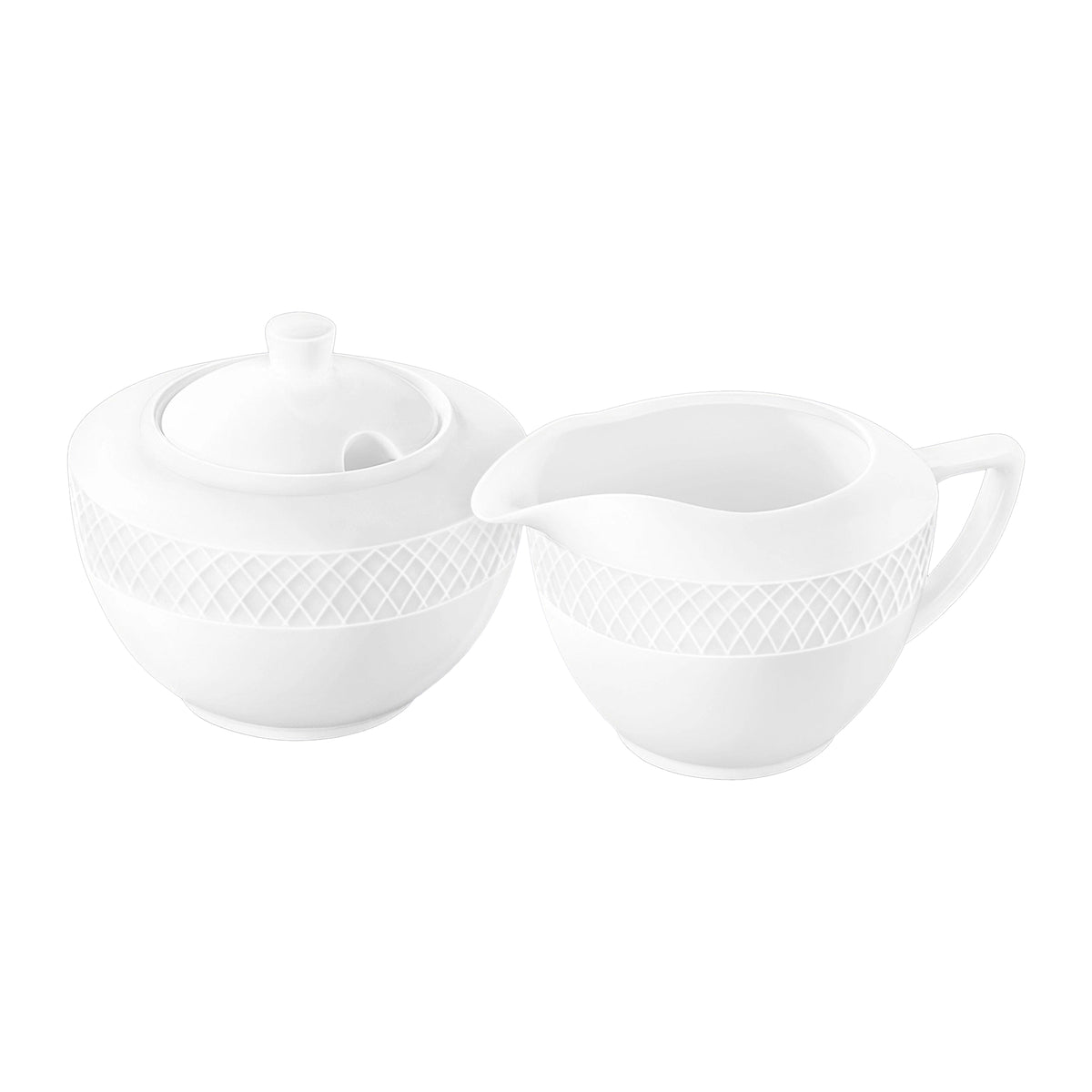 Wilmax Zucker & Sahne Set 2-teilig Weiß Porzellan WL-880112/2C