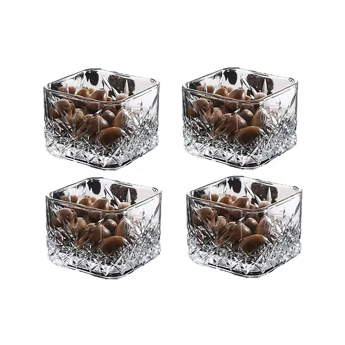 Pasabahce Timeless Stapelbare Glasschale 235 ml (7 3/4 oz) - 4-teiliges Set