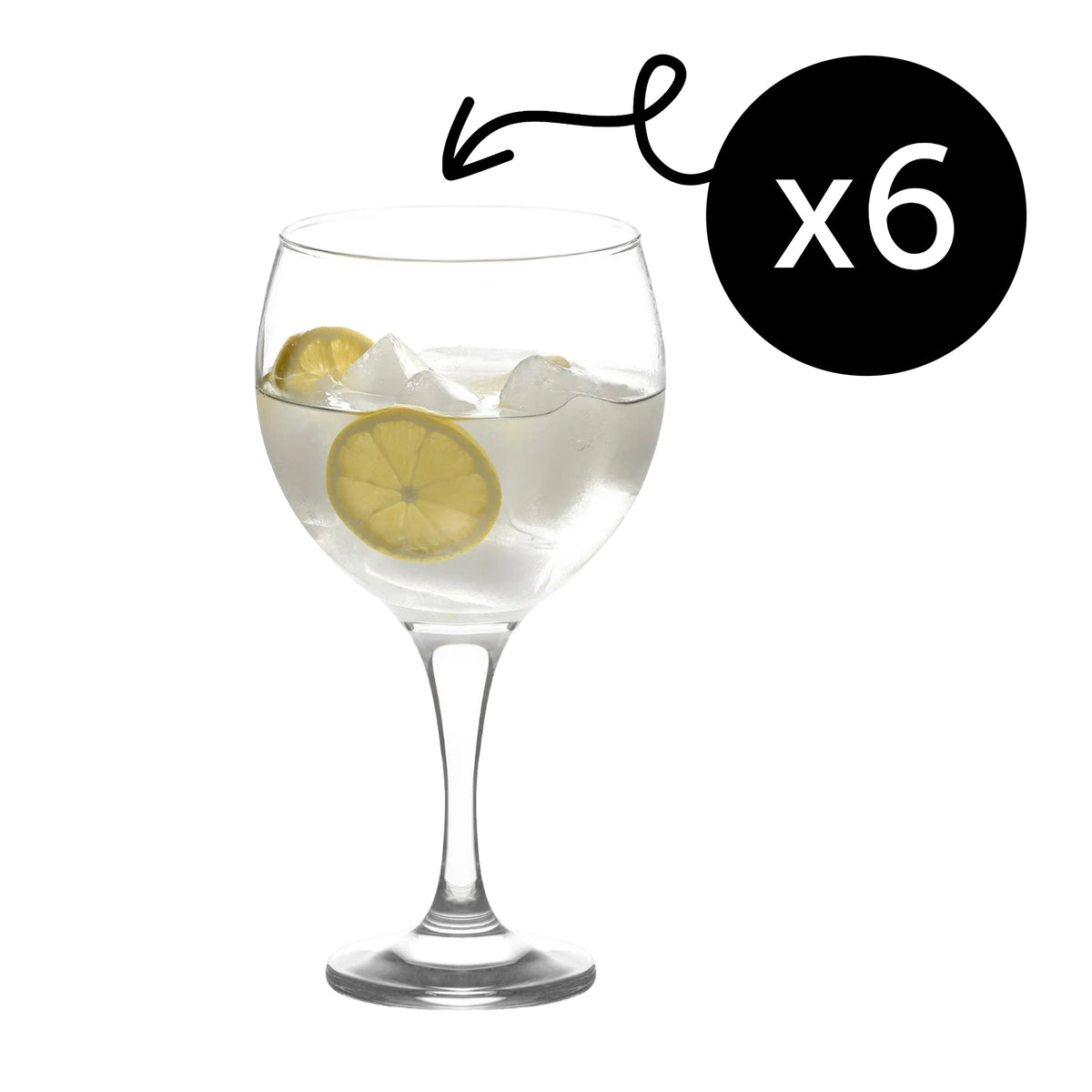 Lav Misket Allzweckgläser 645ml mit verlängertem Stiel, 6er Set
