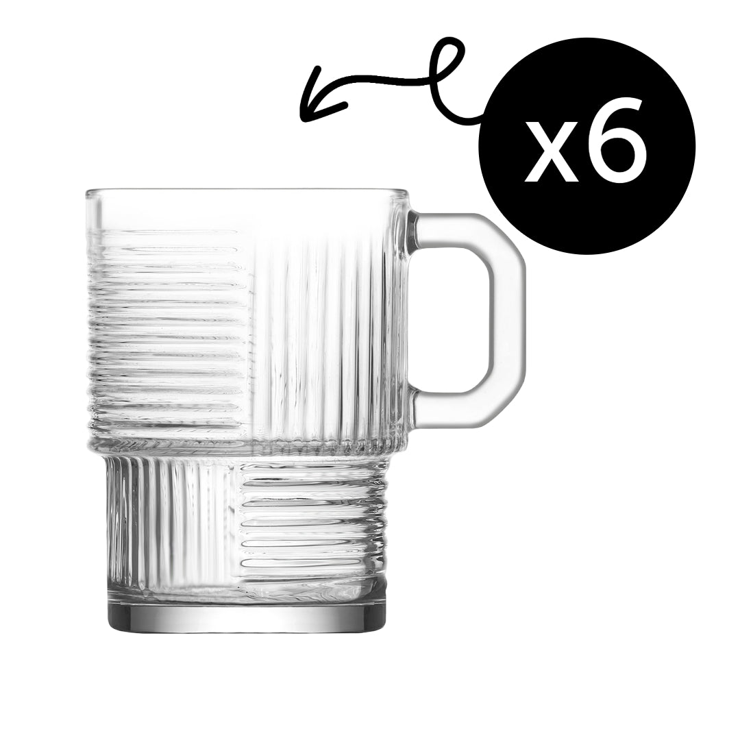 LAV Helen Teegläser mit Henkel 270ml, 6er Set