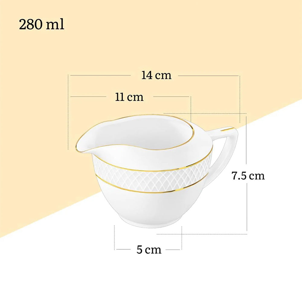 Wilmax Milchkännchen 280 ml Weiß Porzellan WL-880102475/A