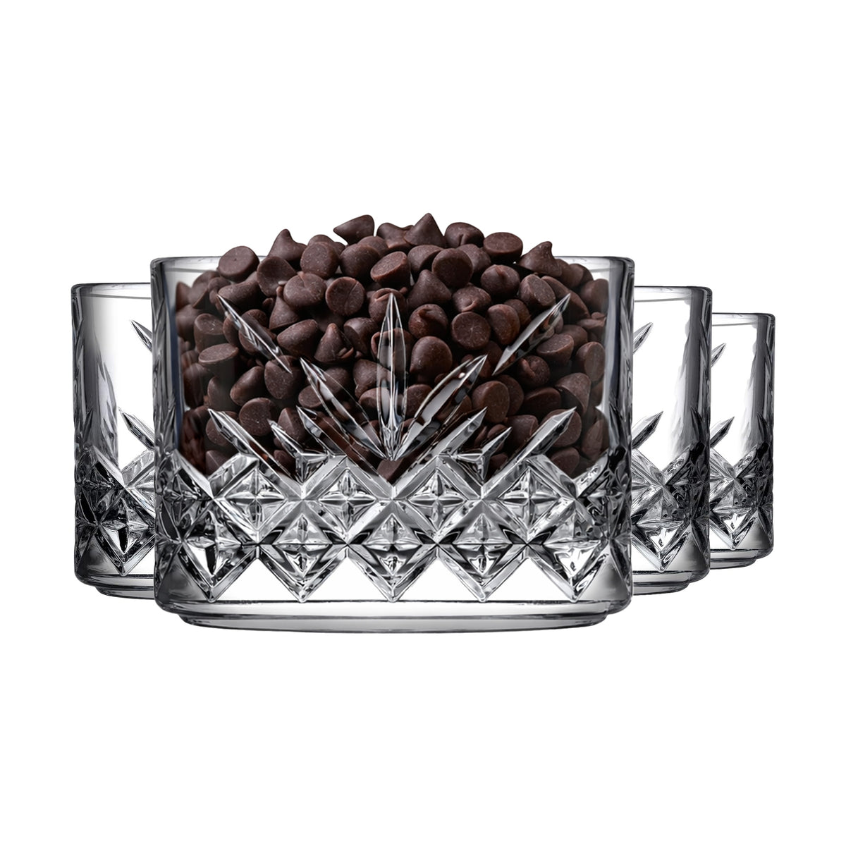 Pasabahce Timeless Stapelbare Glasschale 235 ml (7 3/4 oz) - 4-teiliges Set
