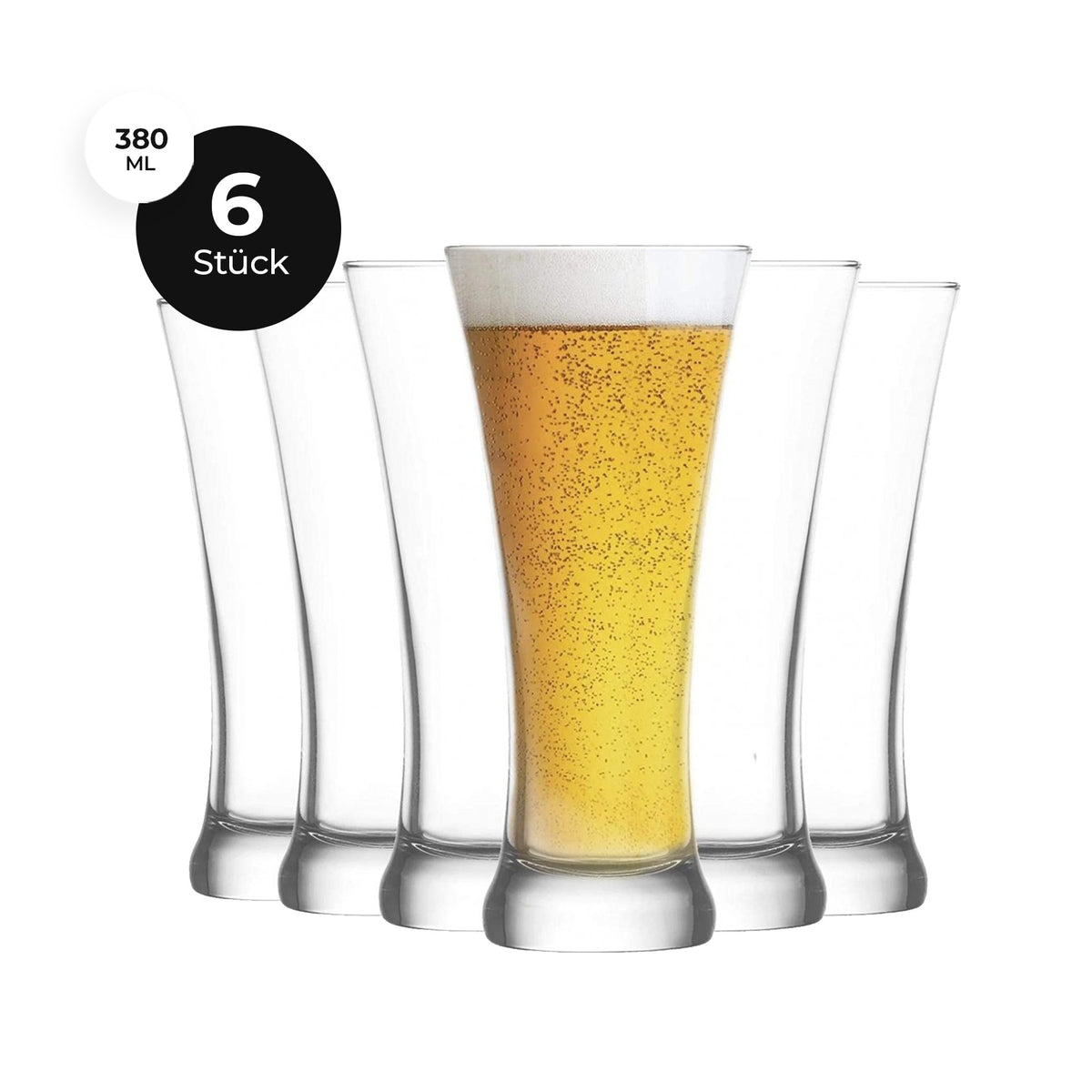 LAV Sorgun Biergläser - 380ml, 6er Set