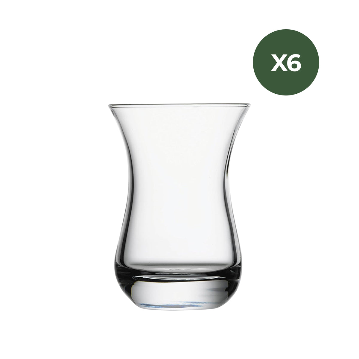 Pasabahce Aida Teeglas 6er Set aus klarem Pressglas – 160 ml Gläser für türkischen Tee